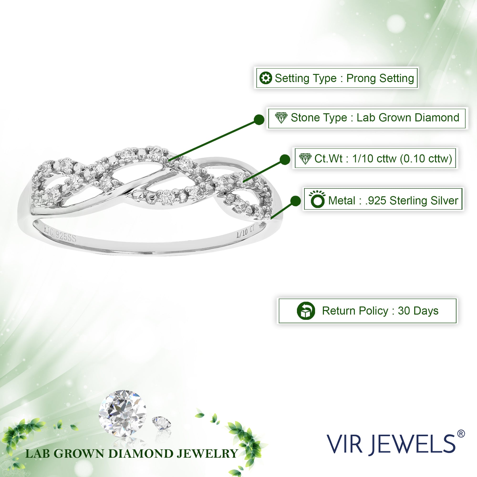 Diamond Infinity Twist Wedding Band