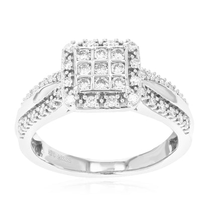 Cushion Spilt Diamond Ring