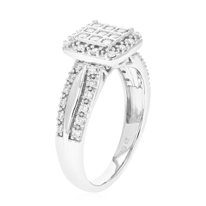 Cushion Spilt Diamond Ring