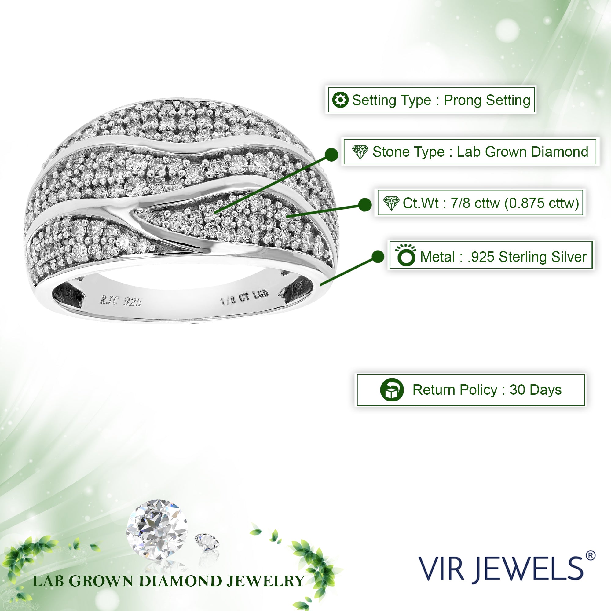 Scatter Dome Diamond Fashion Band