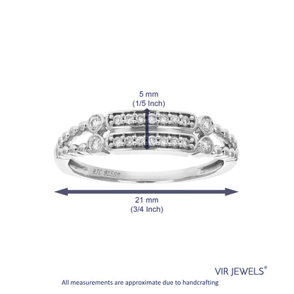 Diamond Two Rope Fashion Ring