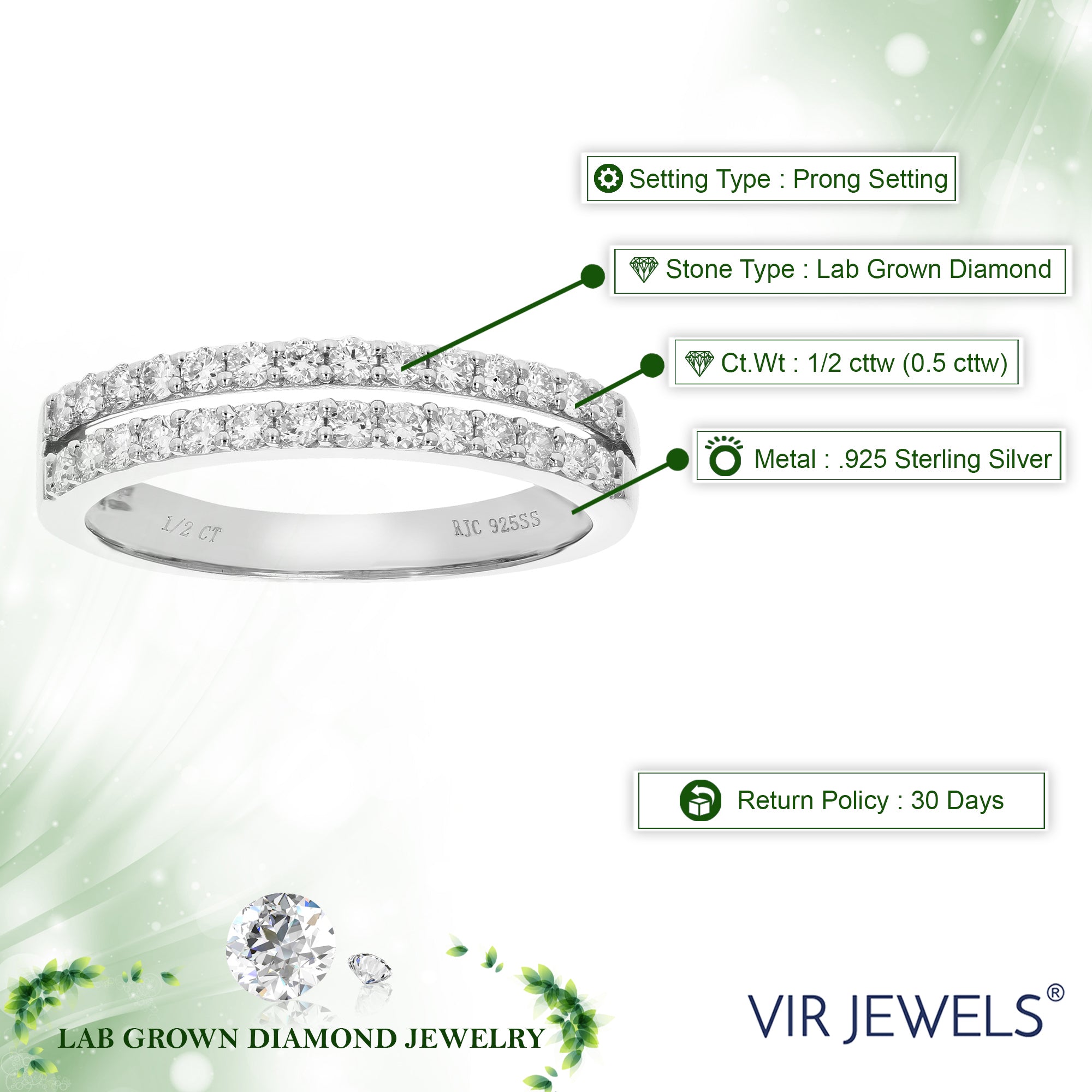 Double Row Diamond Wedding Band