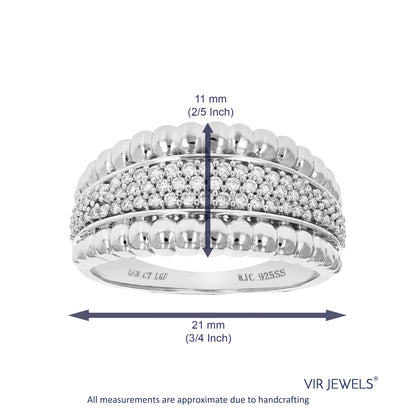 Small Bead Diamond Wedding Band