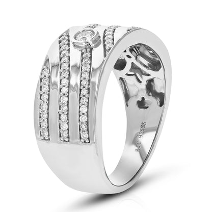 Diamond Twisted Solitaire Engagement Ring