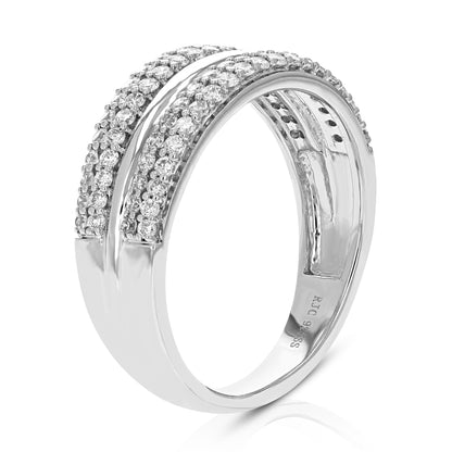 Two Row Pave Diamond Band