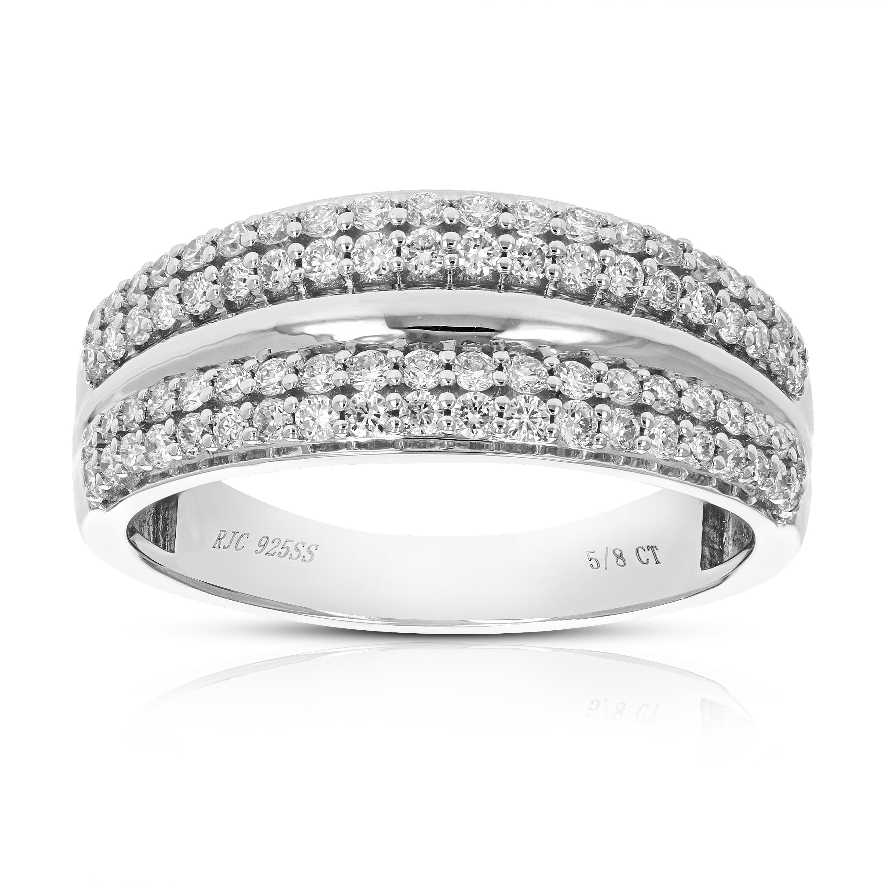 Two Row Pave Diamond Band