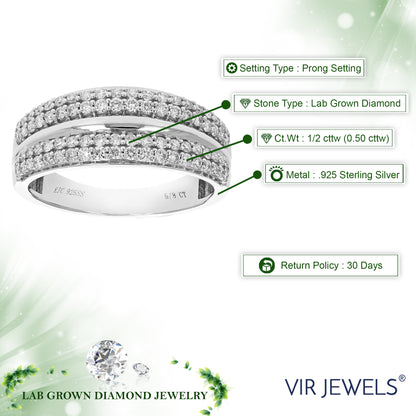 Two Row Pave Diamond Band