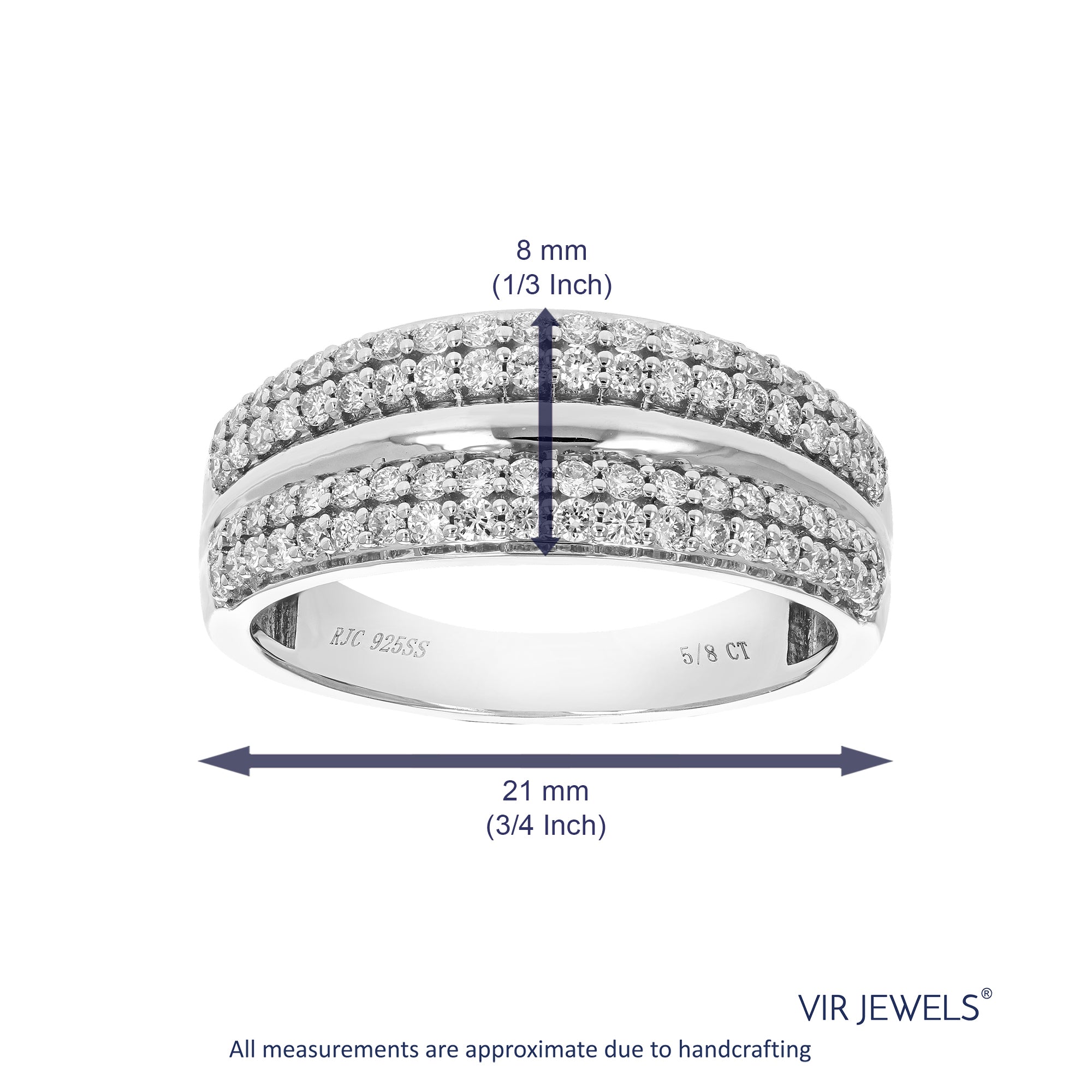 Two Row Pave Diamond Band