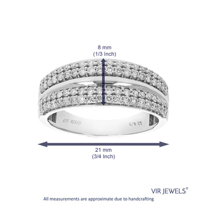 Two Row Pave Diamond Band