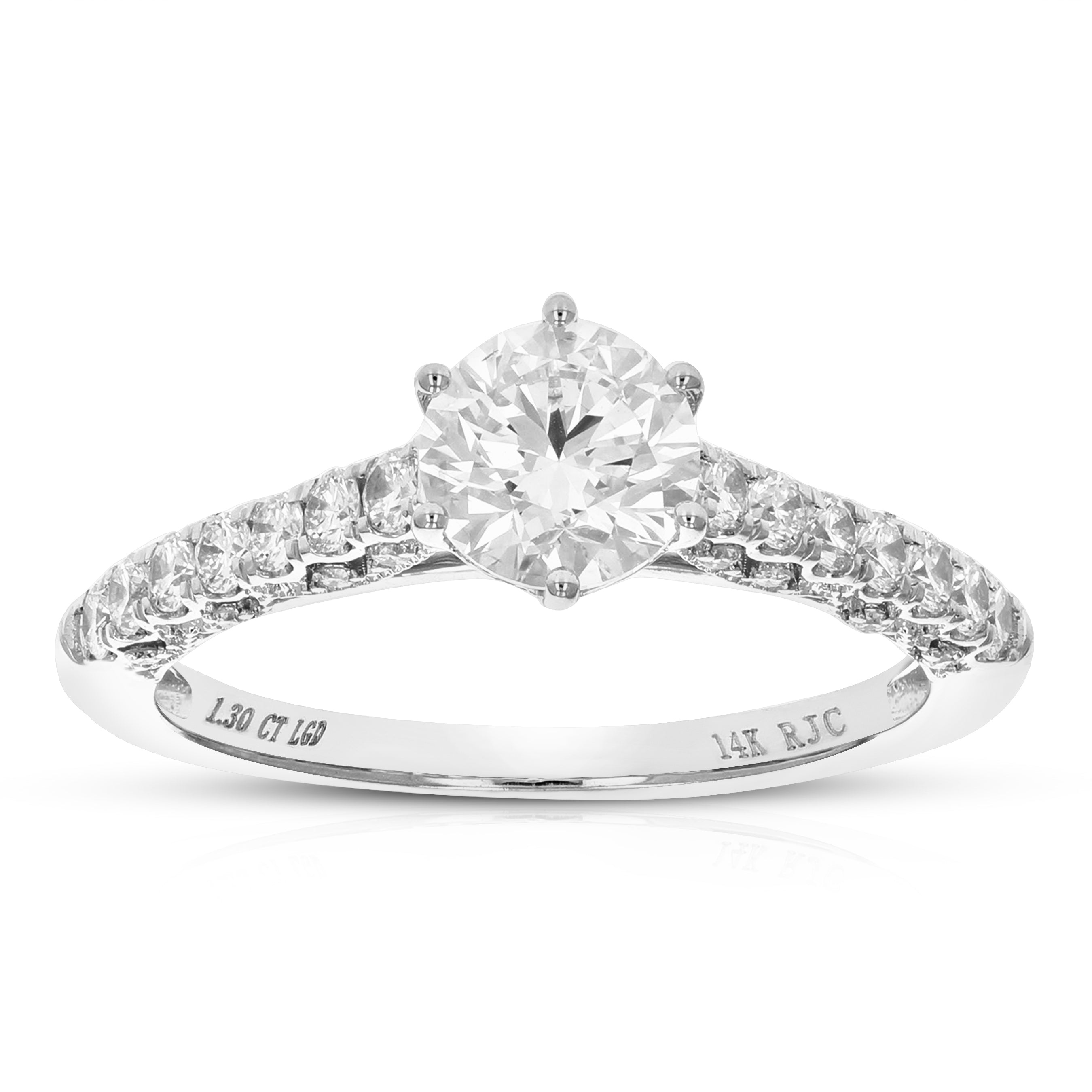 Micropave Diamond Engagement Ring