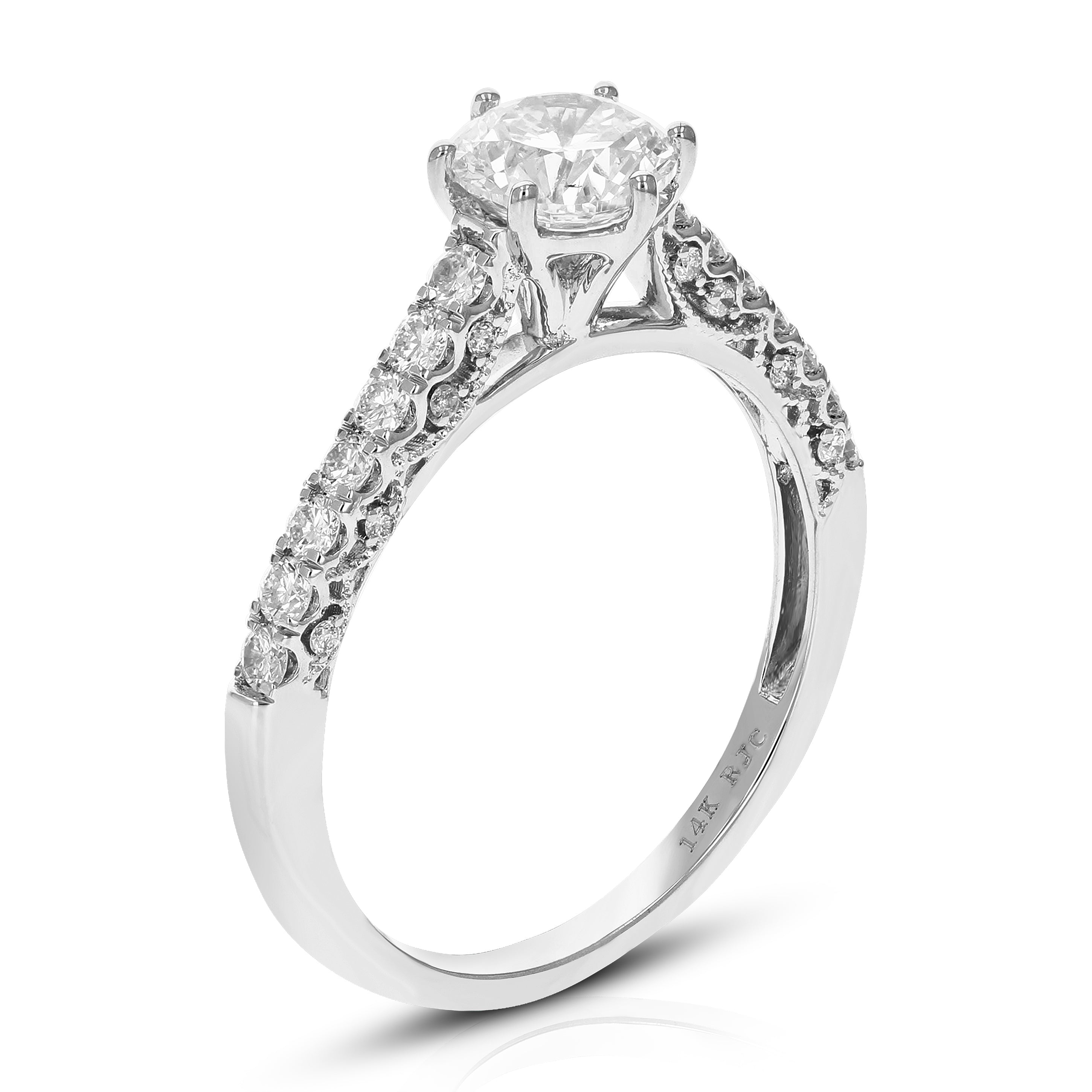 Micropave Diamond Engagement Ring