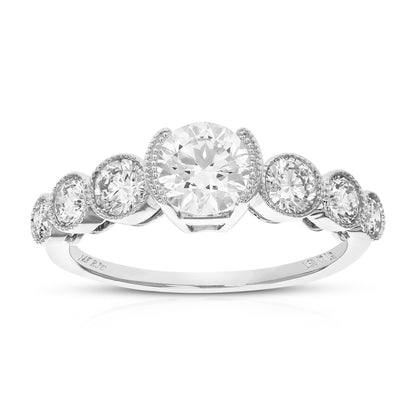 Bubble Diamond Engagement Ring