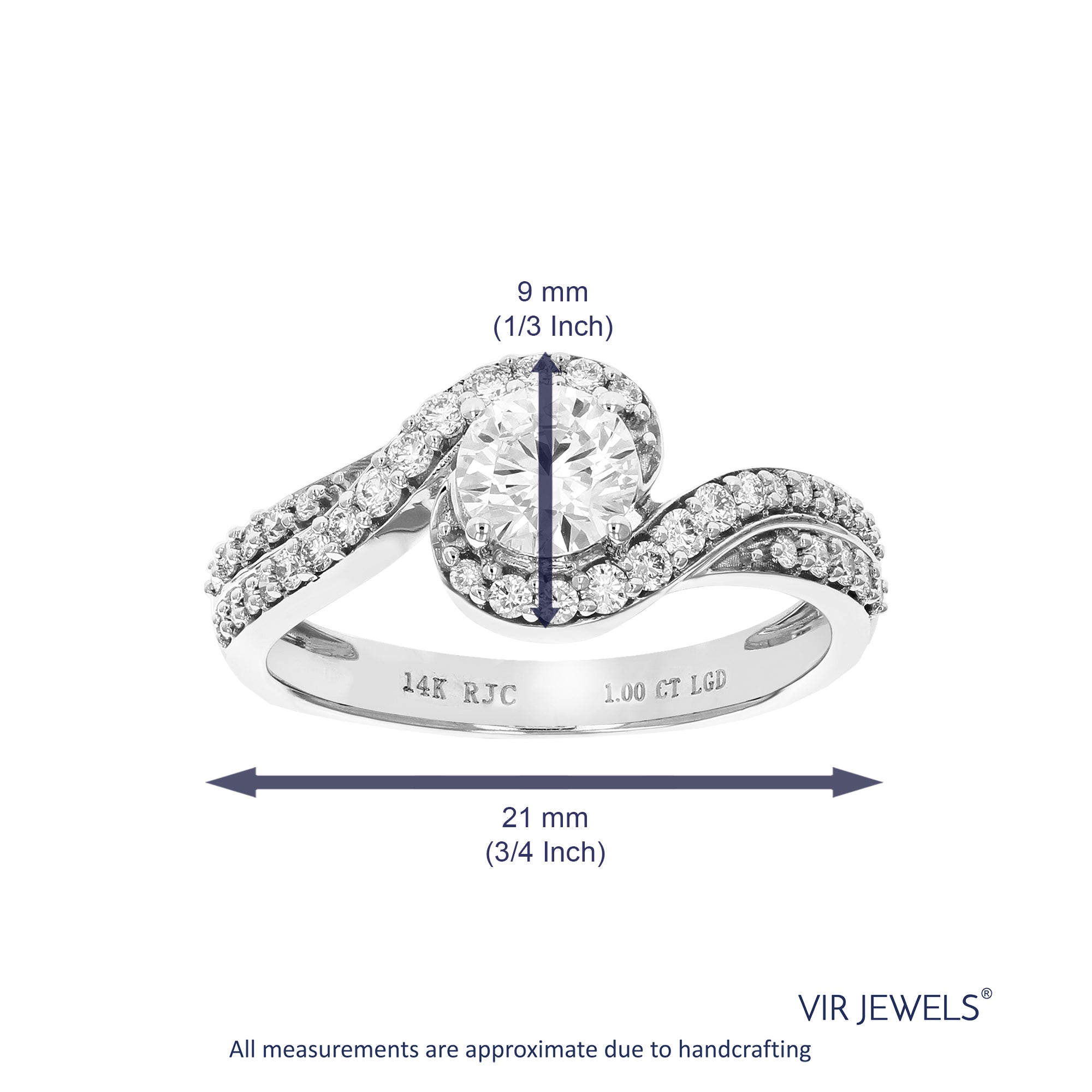 Swirl Rollover Halo Diamond Engagement Ring