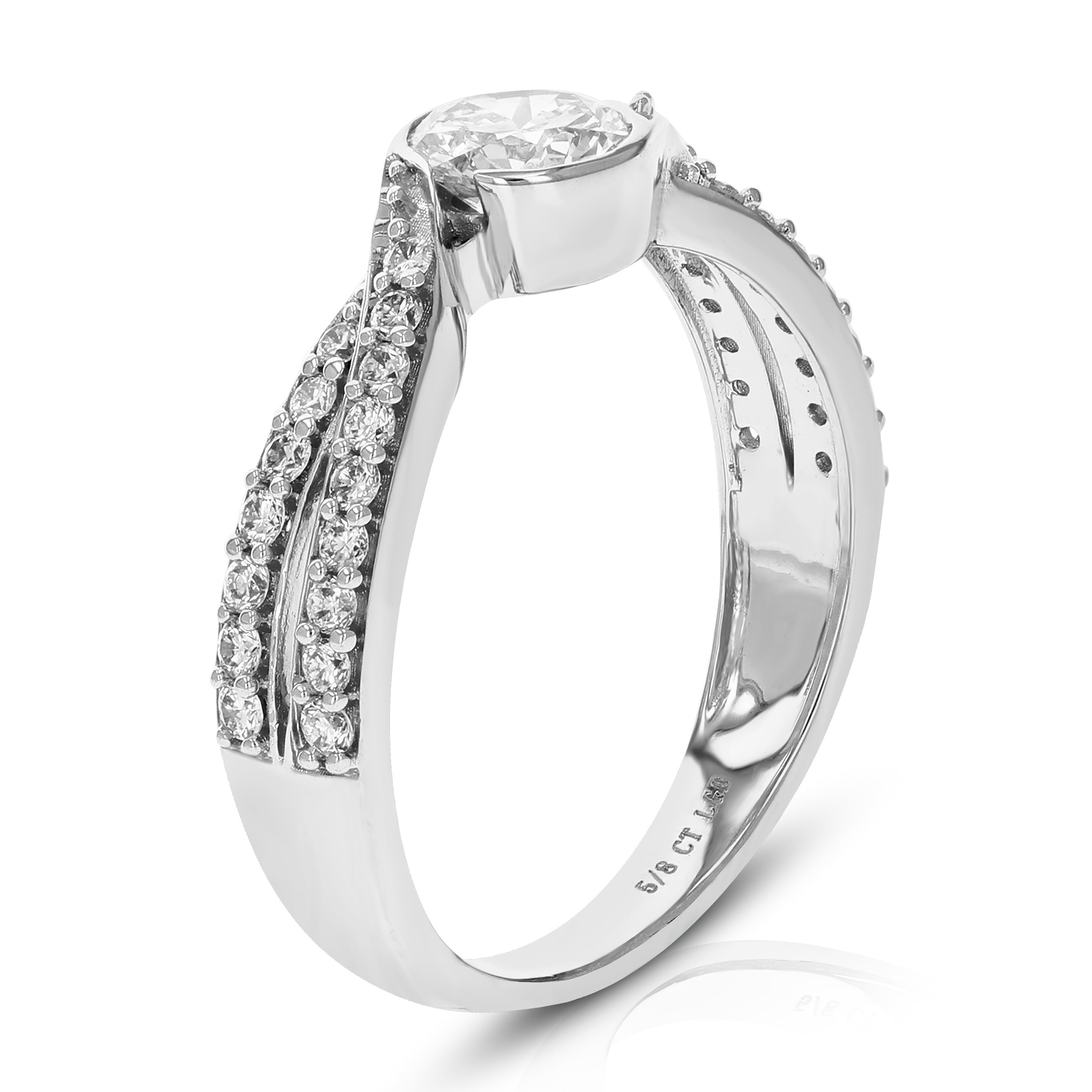 Bezel Diamond Solitaire Ring