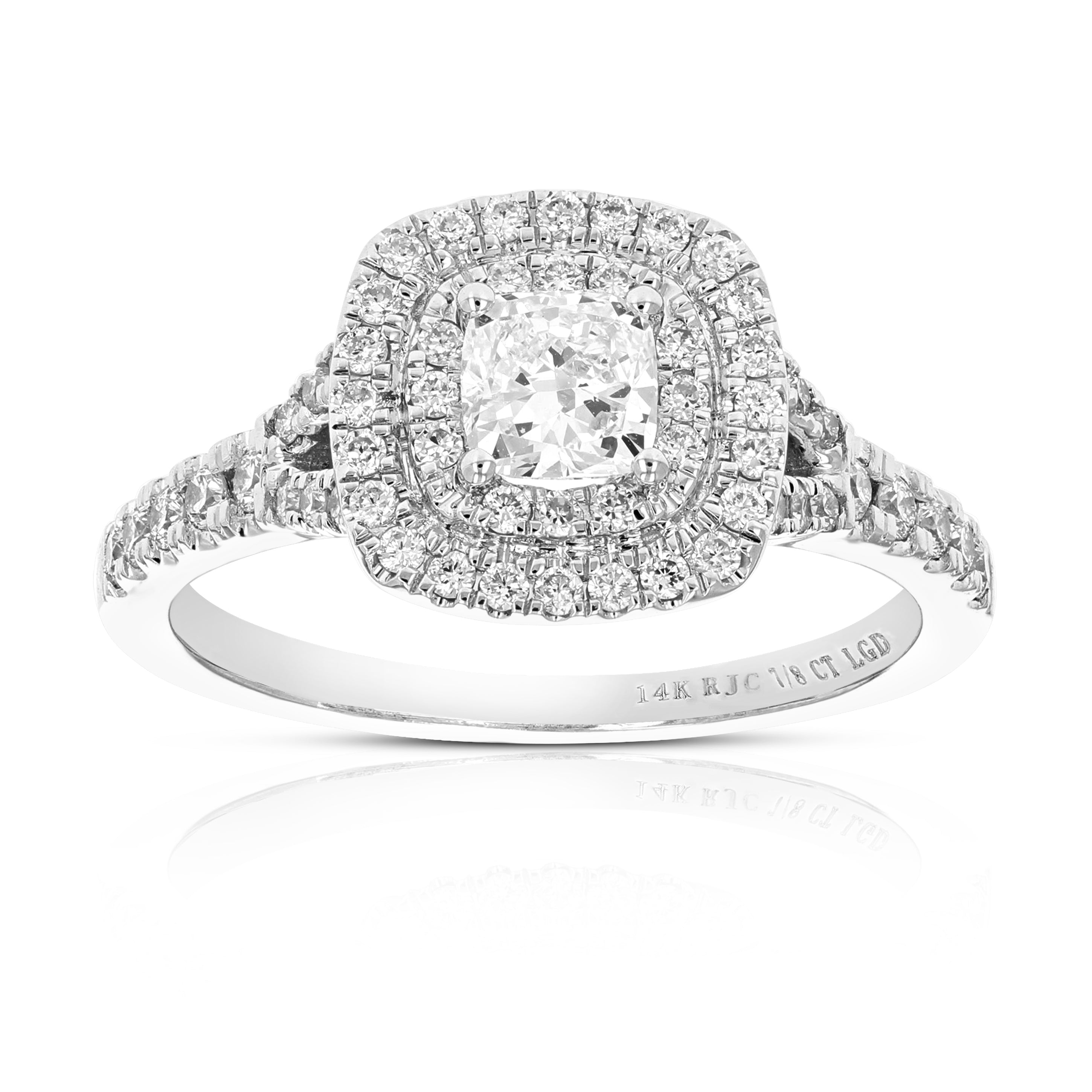 Cushion Round Engagement Ring