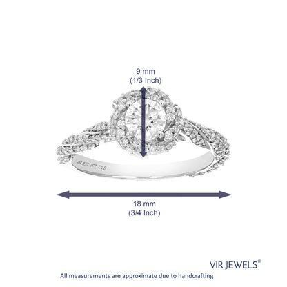 Flower Composite Diamond Solitaire Ring