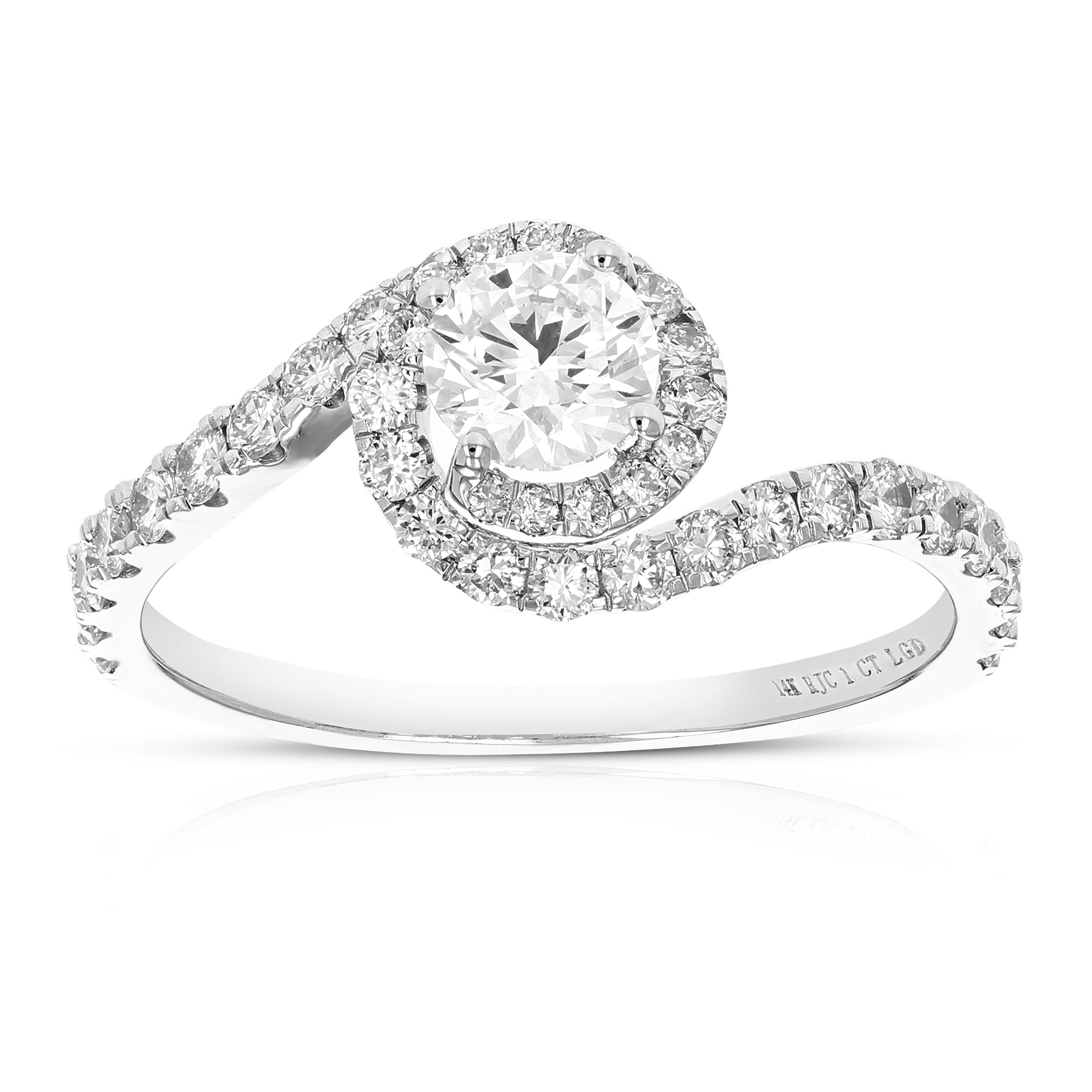 Twisted Solitaire Diamond Engagement Ring