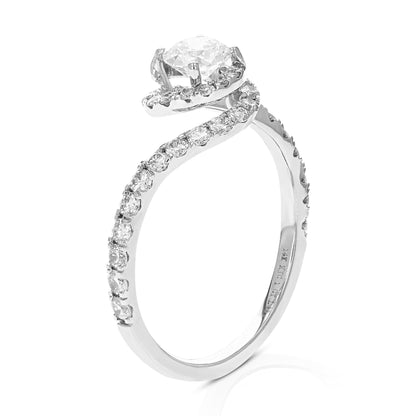 Twisted Solitaire Diamond Engagement Ring