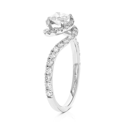 Twisted Solitaire Diamond Engagement Ring