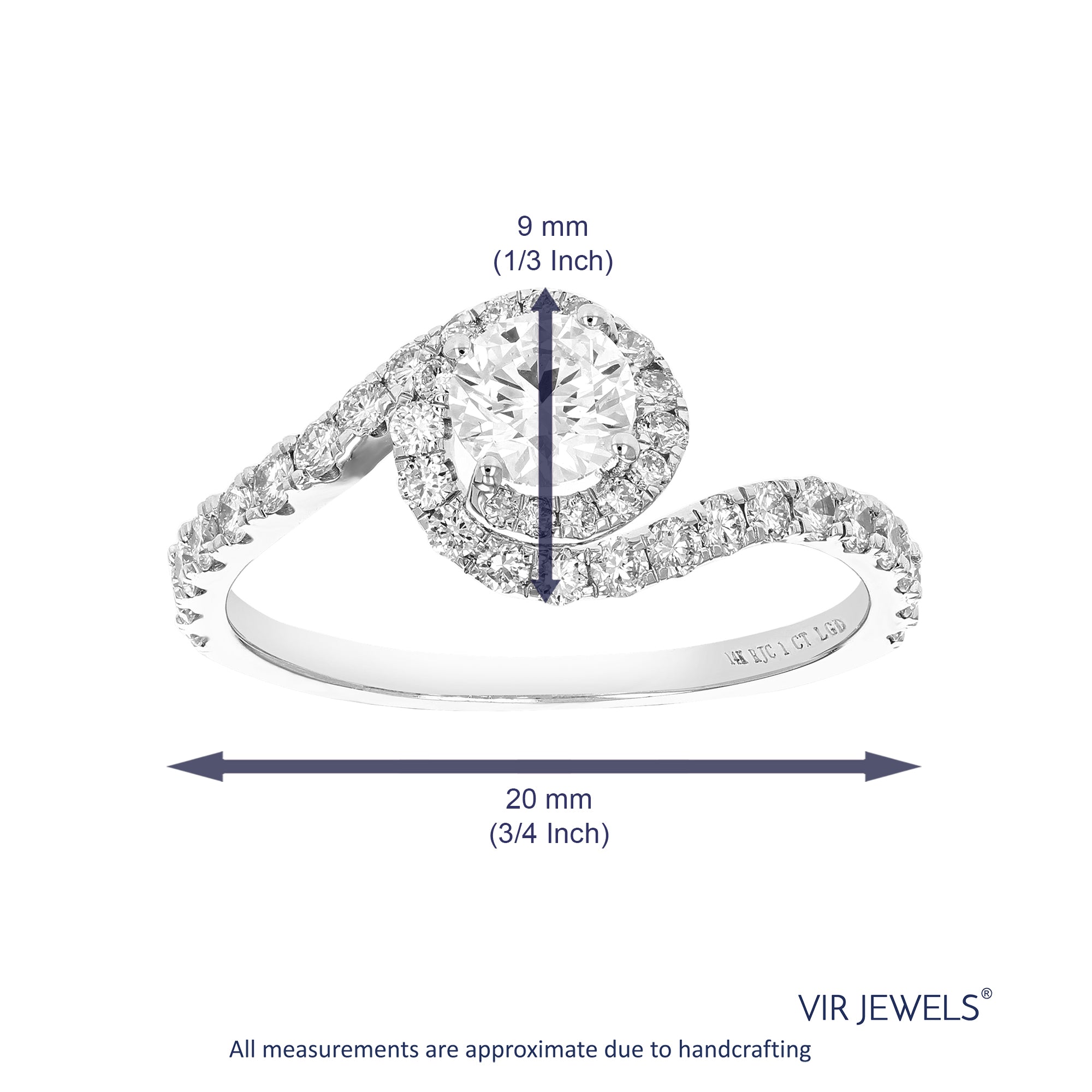 Twisted Solitaire Diamond Engagement Ring