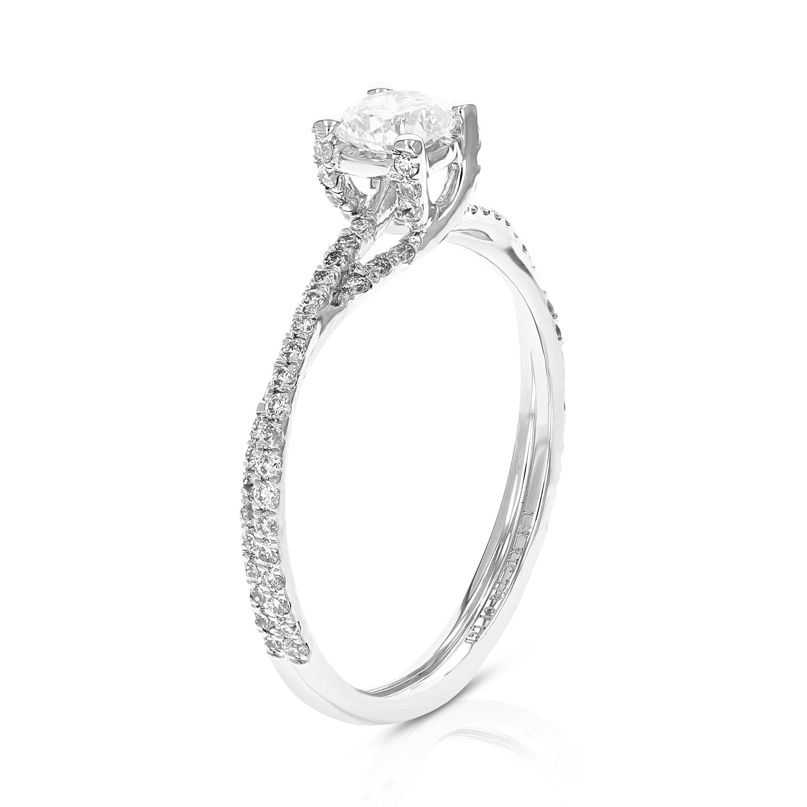 Braided Round Solitaire Ring