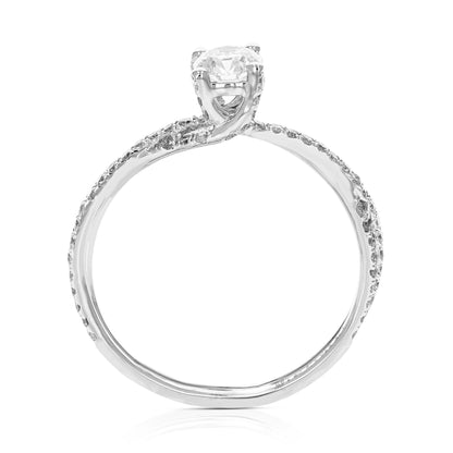 Braided Round Solitaire Ring