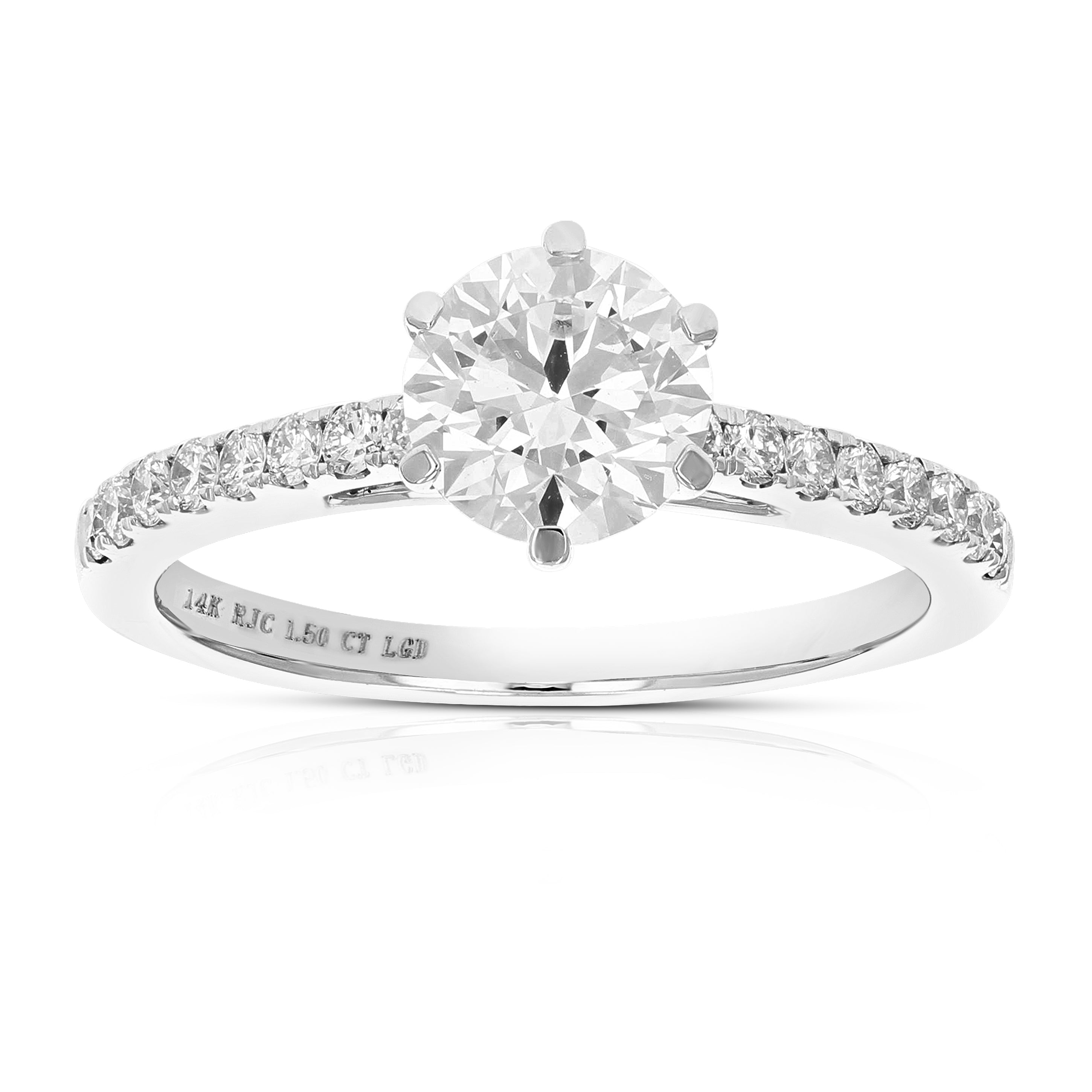 Classic Six Prong Diamond Solitaire Ring