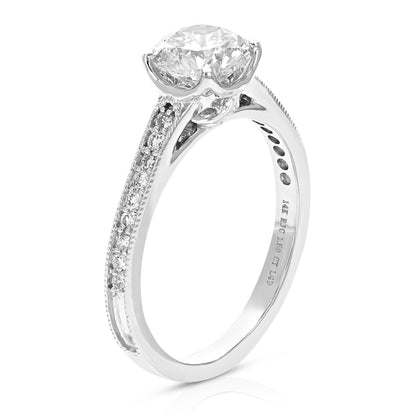 Four Prong Diamond Solitaire Ring