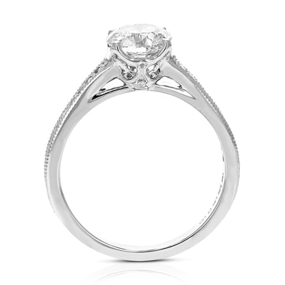 Four Prong Diamond Solitaire Ring