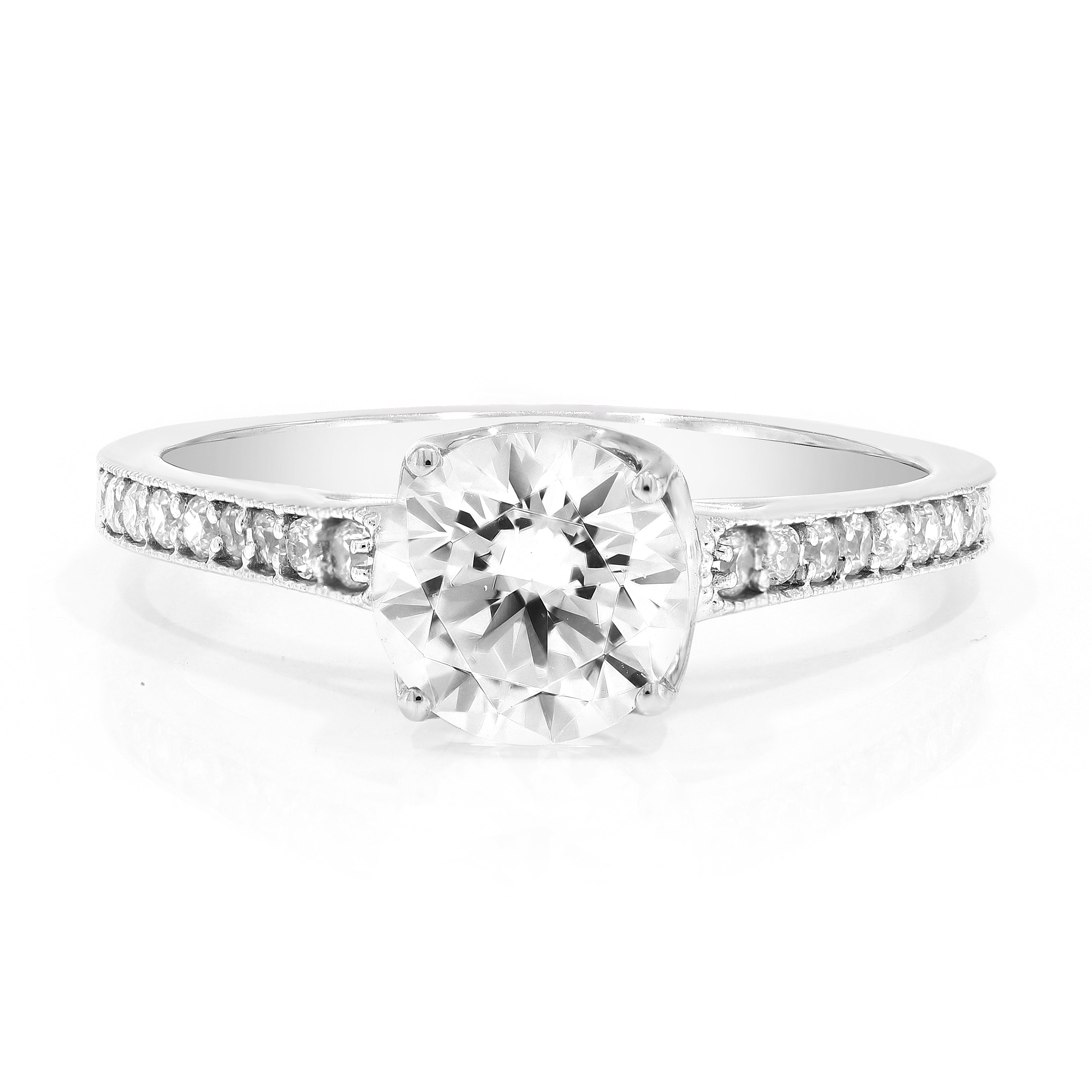 Four Prong Diamond Solitaire Ring