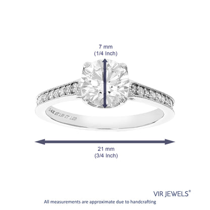 Four Prong Diamond Solitaire Ring