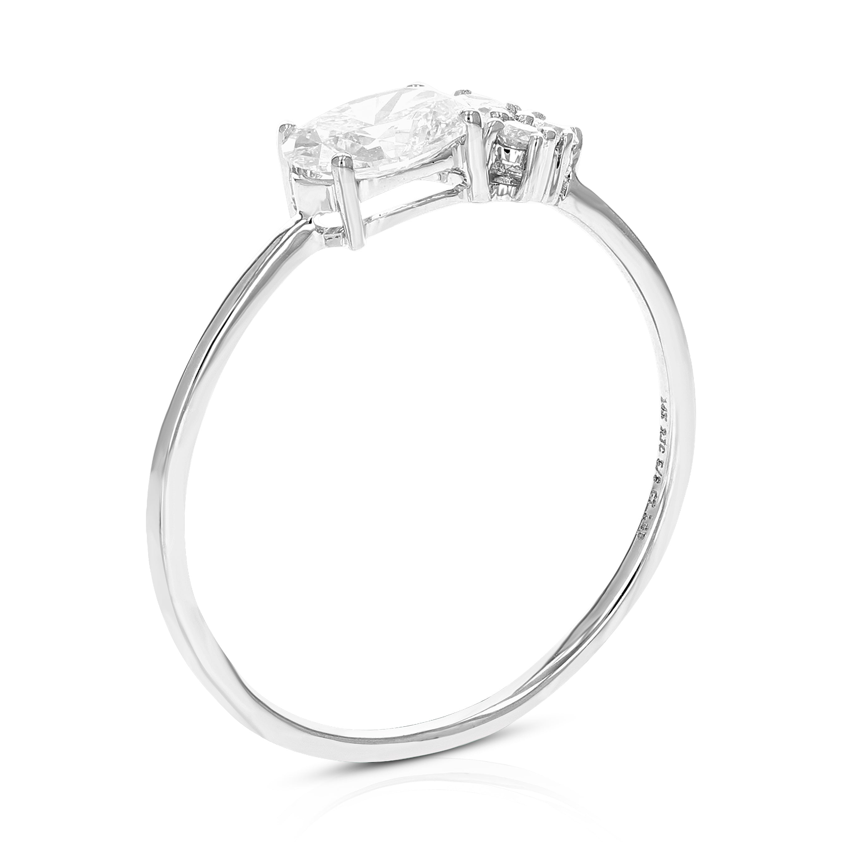 Oval Round Four Stone Engagement Ring