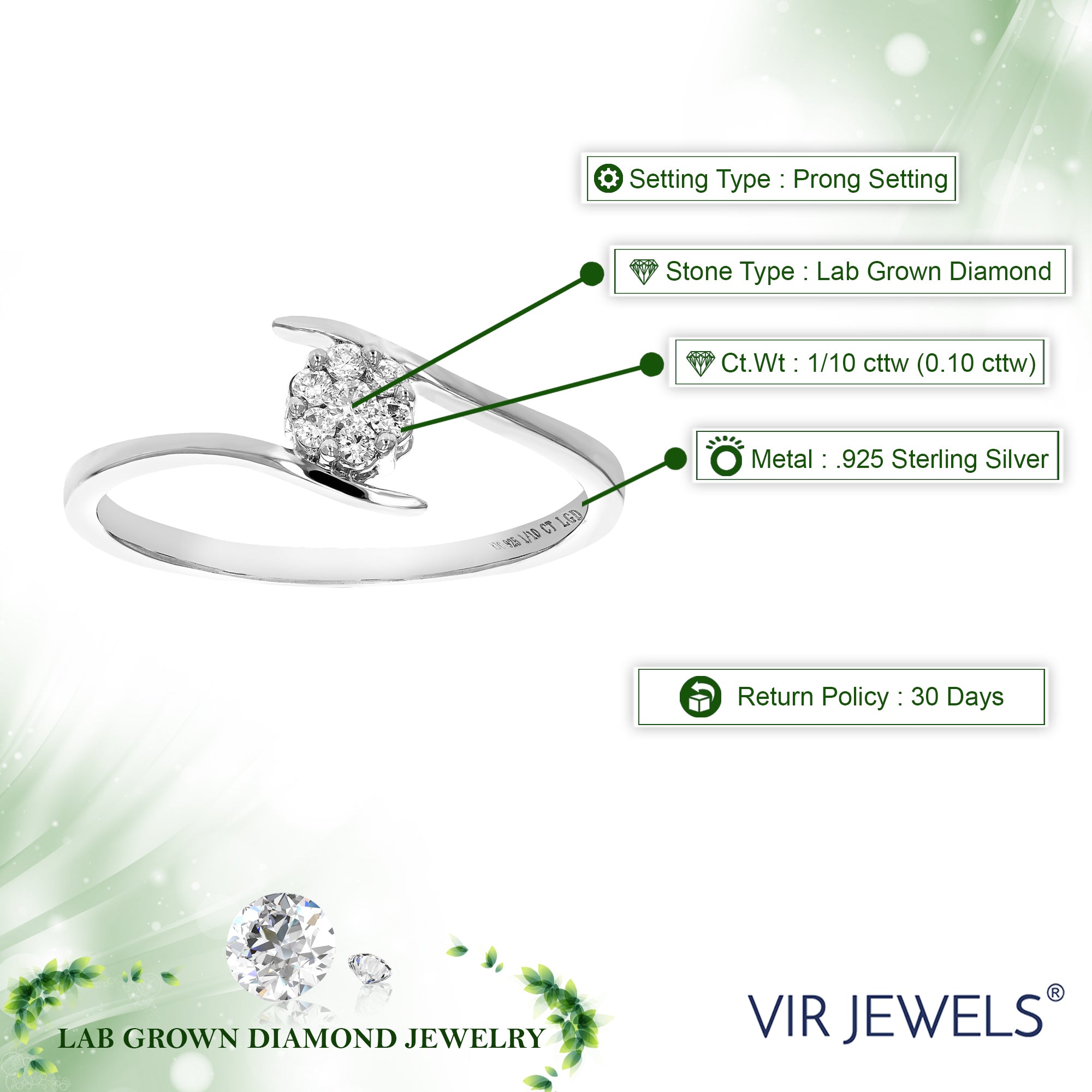 Flower Diamond Fashion Ring