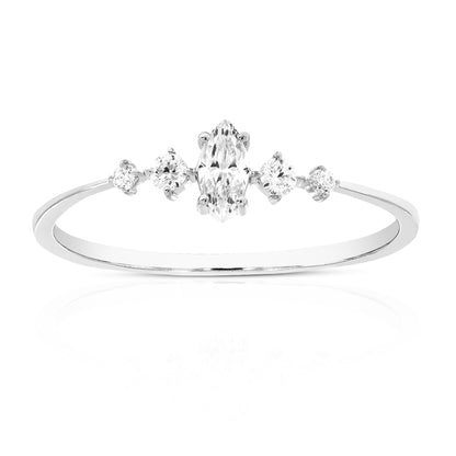 Diamond Five Stone Marquise Fashion Ring