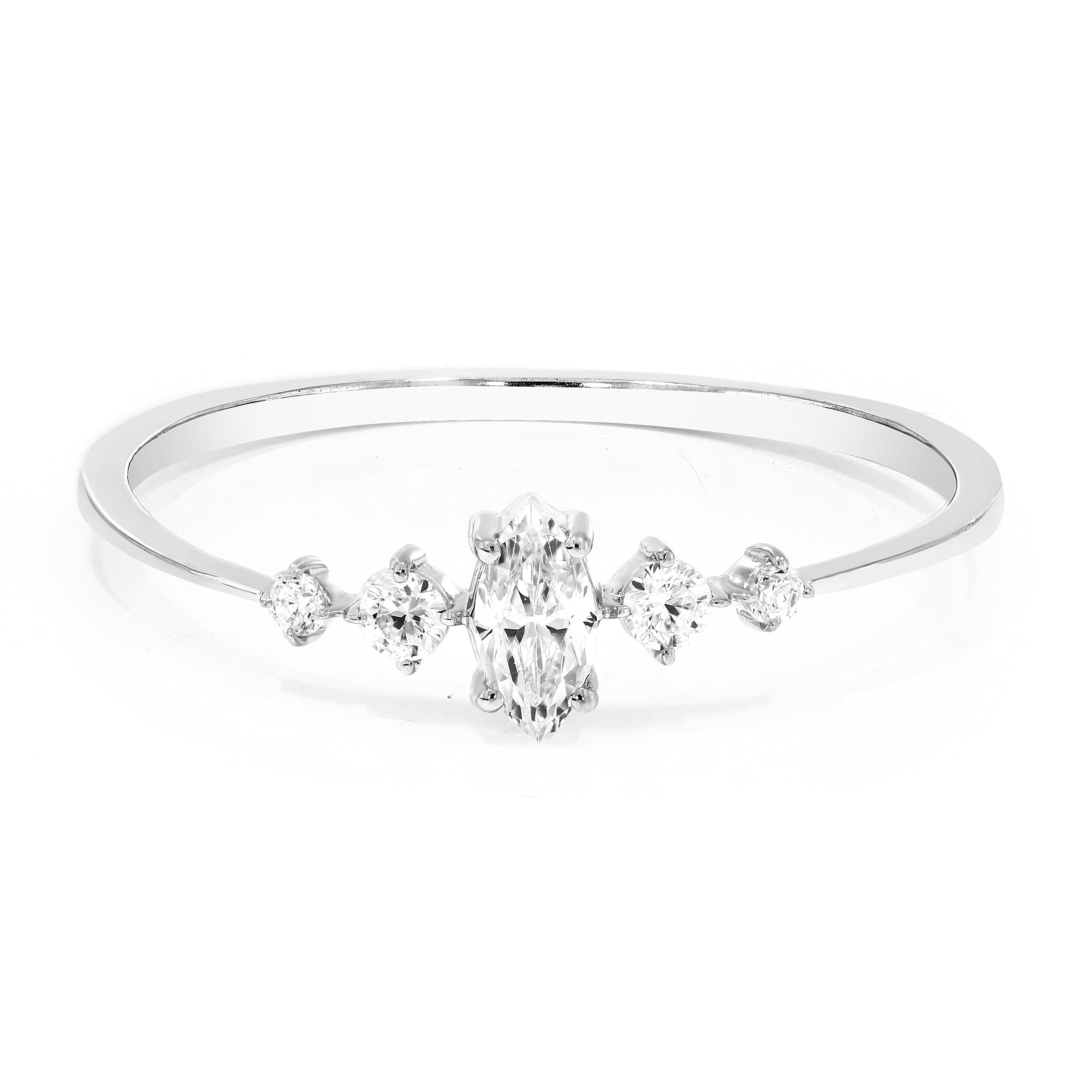 Diamond Five Stone Marquise Fashion Ring