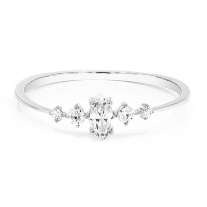 Diamond Five Stone Marquise Fashion Ring