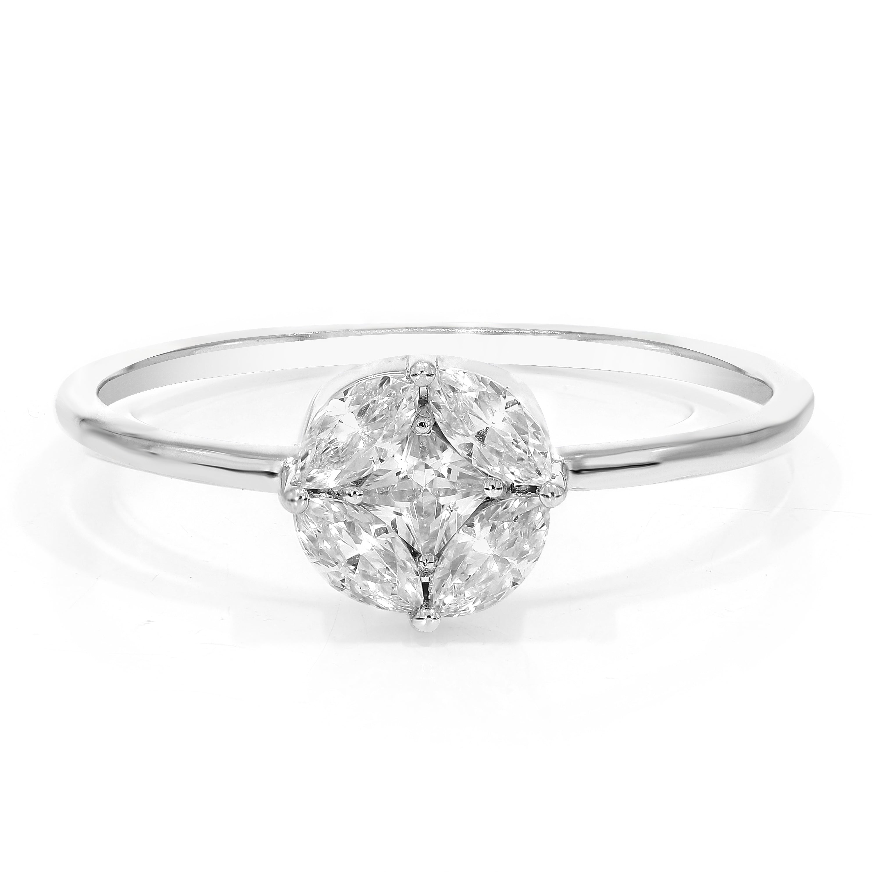 Composite Diamond Engagement Ring