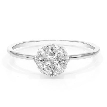 Composite Diamond Engagement Ring