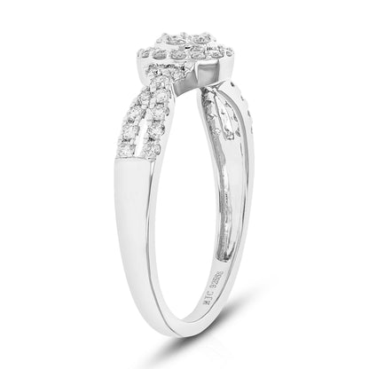 Knot Tied Round Engagement Ring