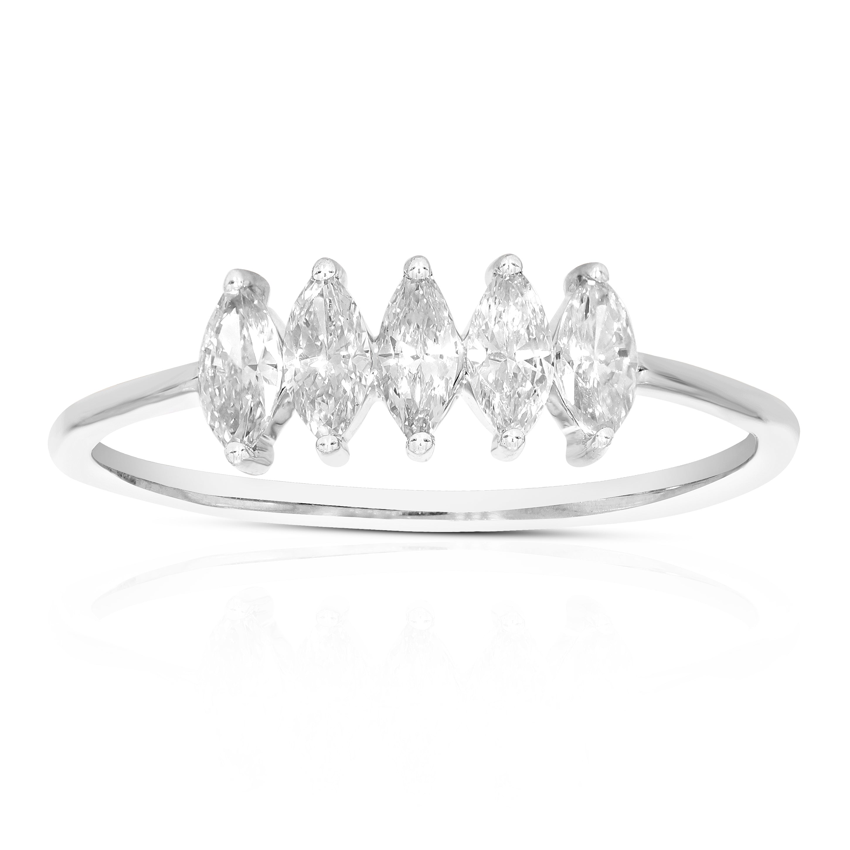 Five Marquise Diamond Ring