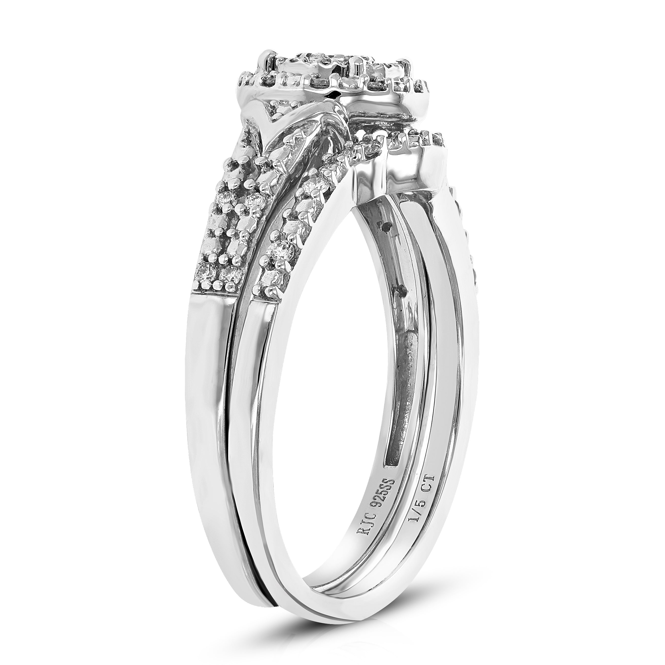 Composite Lab Diamond Bridal Ring Set