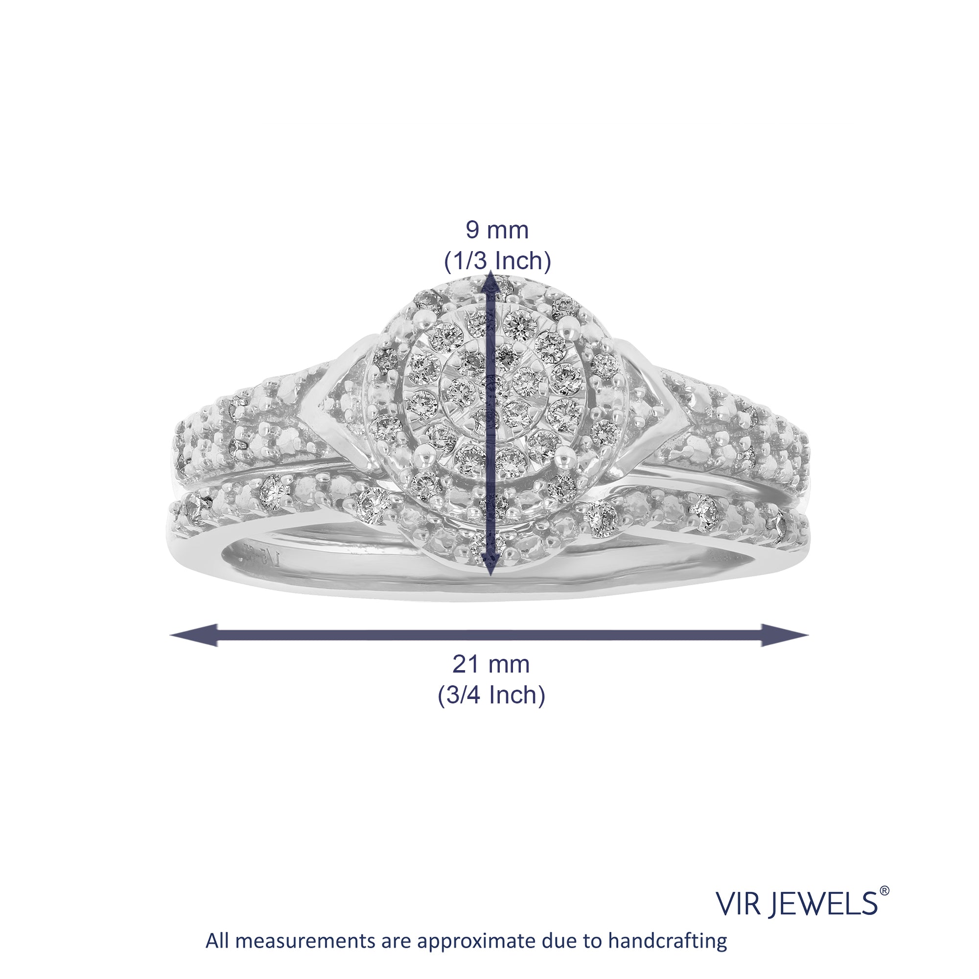 Composite Lab Diamond Bridal Ring Set