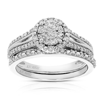 Oval Diamond Bridal Ring Set