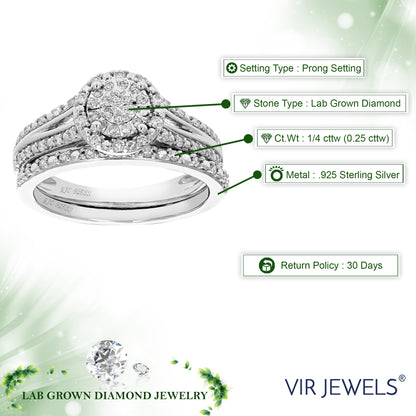 Oval Diamond Bridal Ring Set