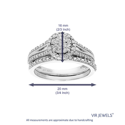 Oval Diamond Bridal Ring Set