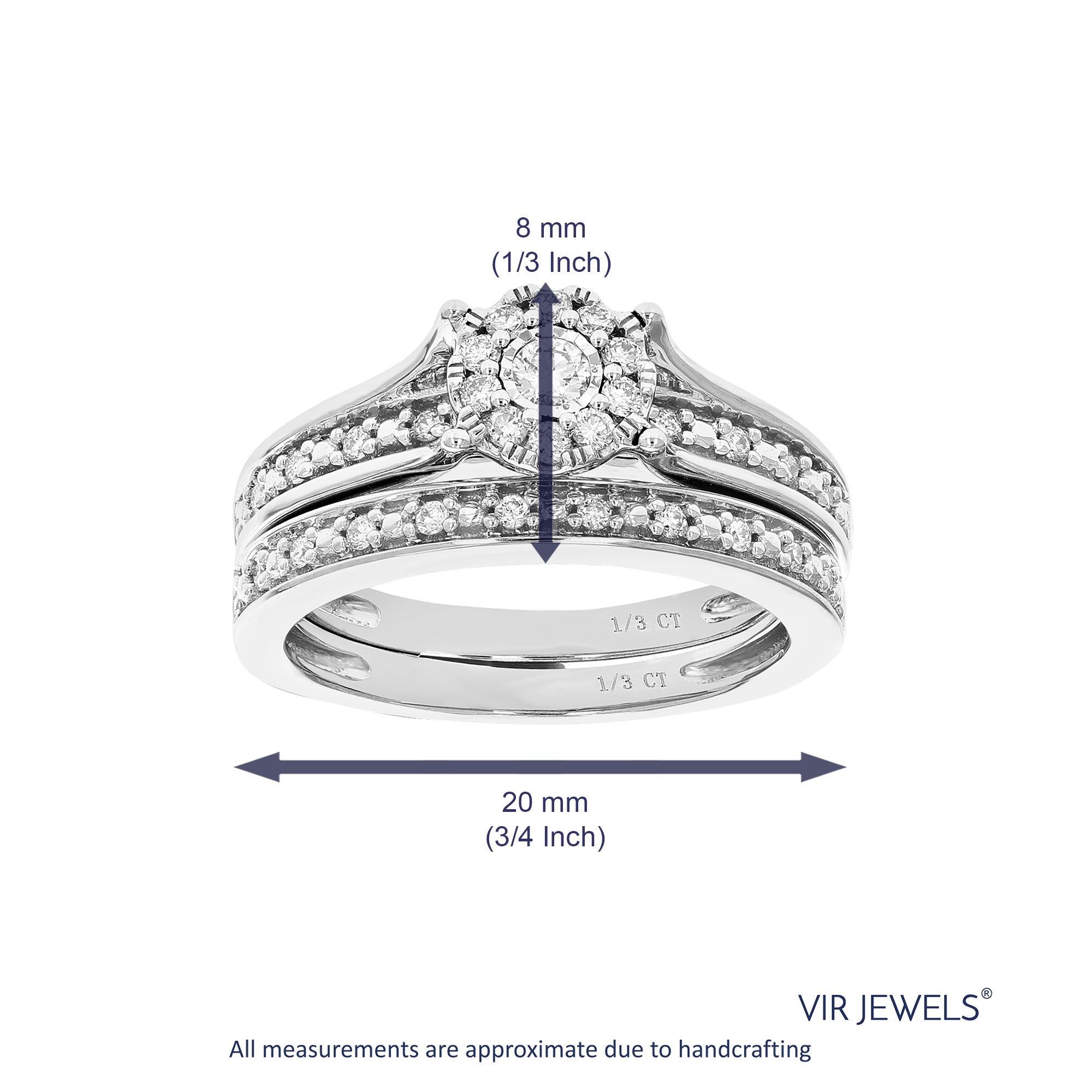 Round Composite Diamond Bridal Set