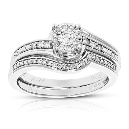 Diamond Bypass Pave Bridal Set