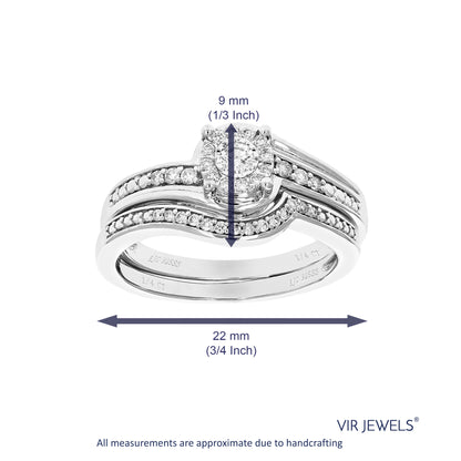 Diamond Bypass Pave Bridal Set