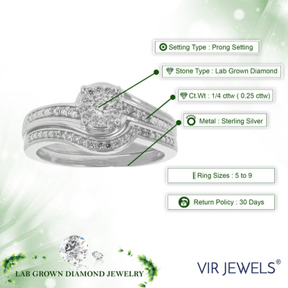 Diamond Bypass Pave Bridal Set