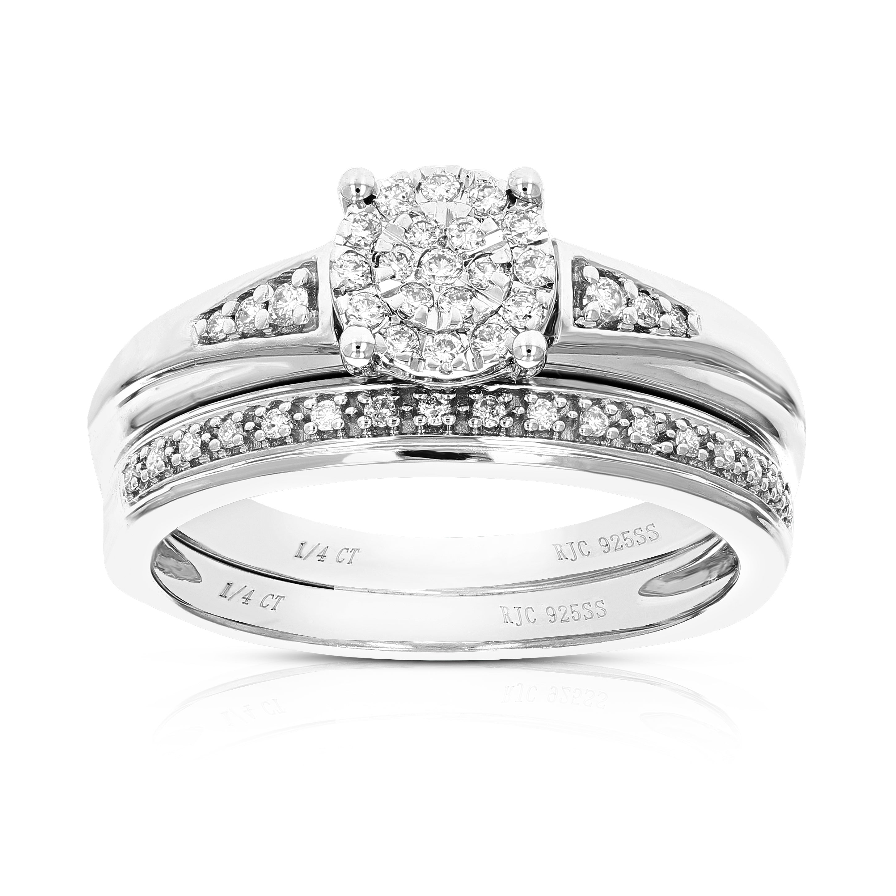 Prong Round Diamond Bridal Set